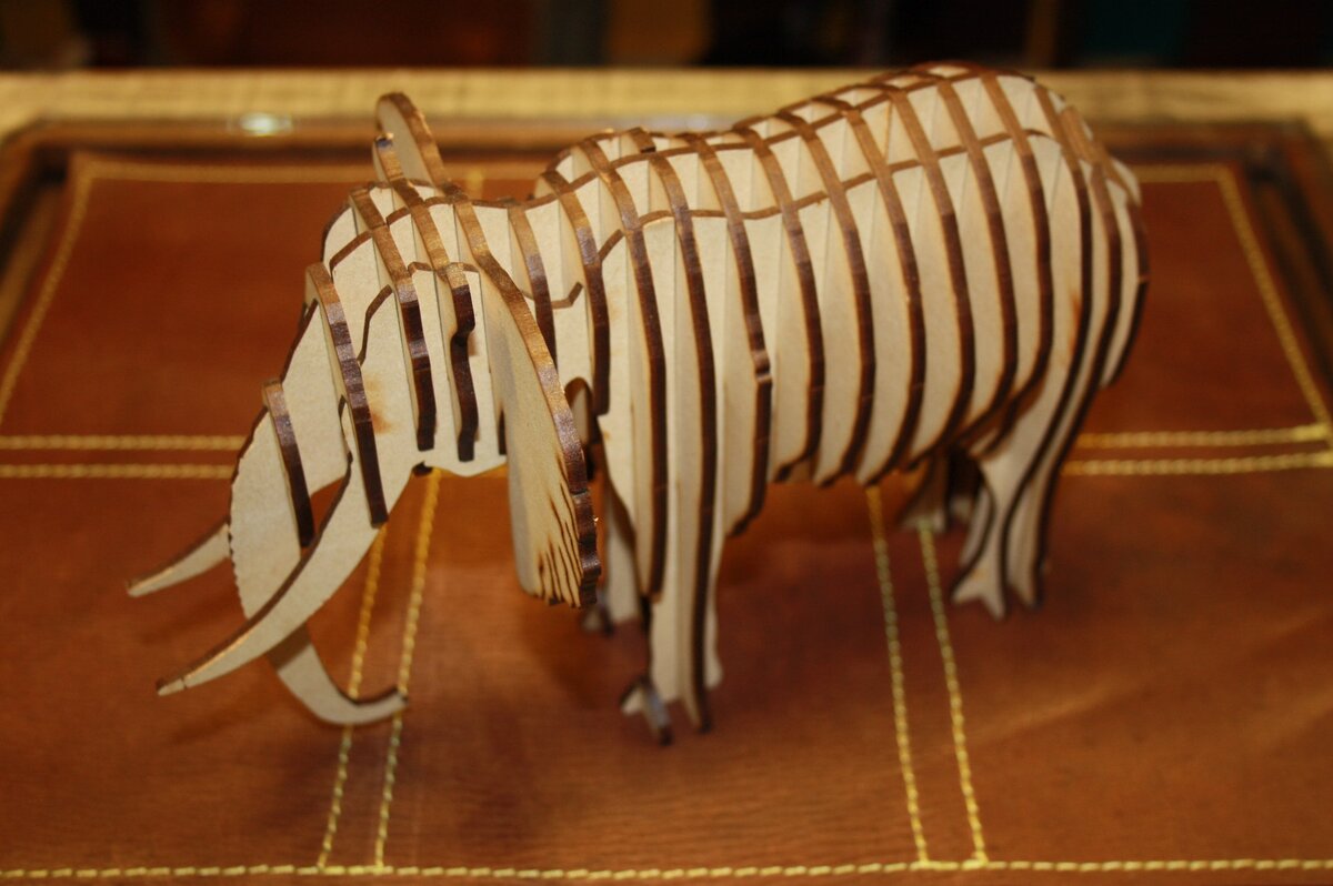 Intra απο ξύλο plywood 3mm-4mm πάχος - Elephant 3D Puzzle 3mm Δίασταση 30x30 cm Intraeaxys-zo9yv4w7