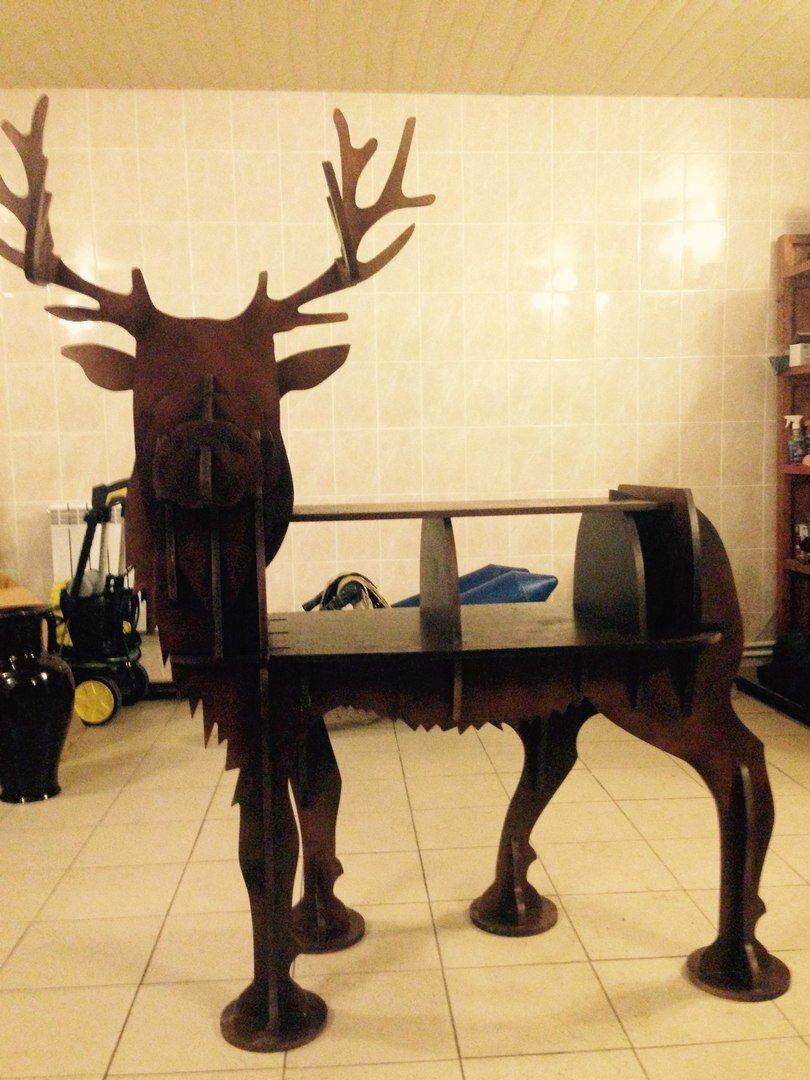 Intra απο ξύλο plywood 3mm-4mm πάχος - олень Δίασταση 30x30 cm Intraeaxys-yonw02or