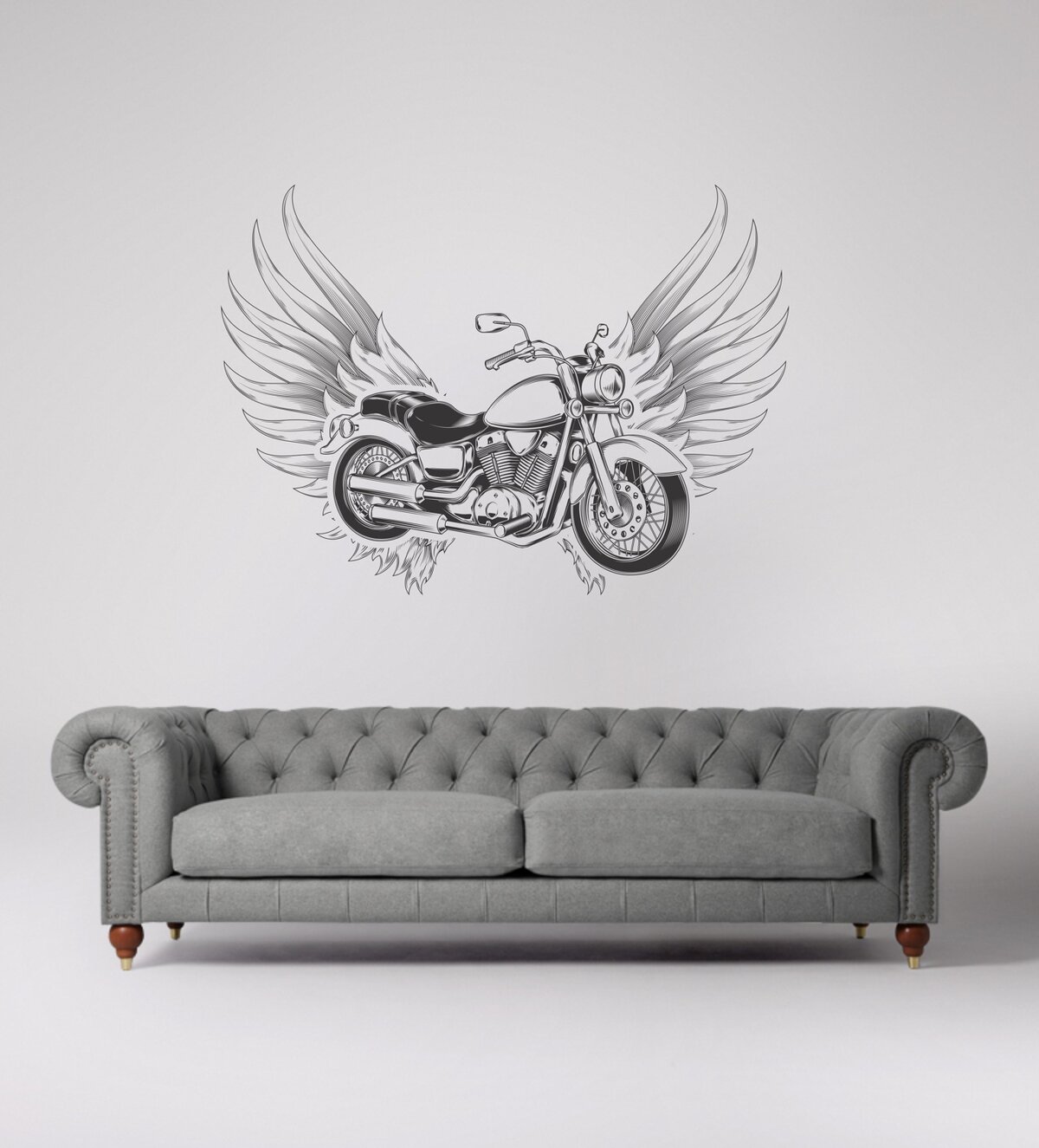 Intra απο ξύλο plywood 3mm-4mm πάχος - Χαράξτε Τέχνη τοίχου Flying Motorcycle Δίασταση 30x30 cm Intraeaxys-51rrjrm1