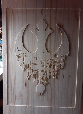 Intra απο ξύλο plywood 3mm-4mm πάχος - CNC Router Star Wars Rebel Sign Δίασταση 30x30 cm Intraeaxys-voq24qjo