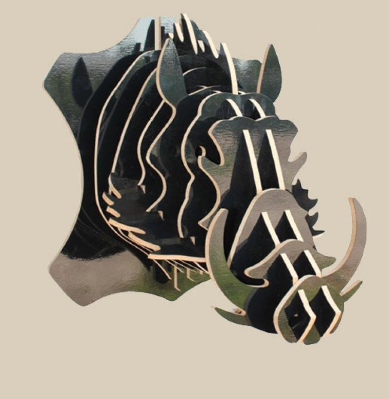 Intra απο ξύλο plywood  Χρώμα wenge 3mm-4mm πάχος - Dog Paw Mandala Δίασταση 30x30 cm INTRAFABR-101688864