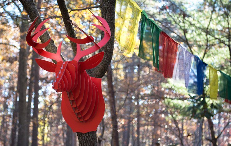 Intra απο ξύλο plywood 3mm-4mm πάχος - Σχέδια δρομολογητή CNC Deer Head Δίασταση 30x30 cm Intraeaxys-075qqm7z