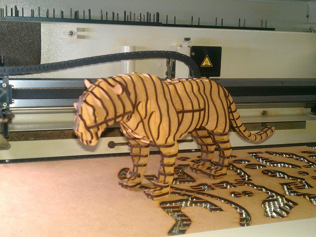 Intra απο ξύλο plywood 3mm-4mm πάχος - Αρχείο PDF Tiger 3d Puzzle Δίασταση 30x30 cm Intraeaxys-075eem7z
