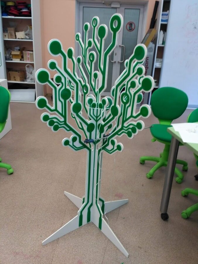 Intra απο ξύλο plywood 3mm-4mm πάχος - Ψηφιακό δέντρο Δίασταση 30x30 cm Intraeaxys-6o3yejp7