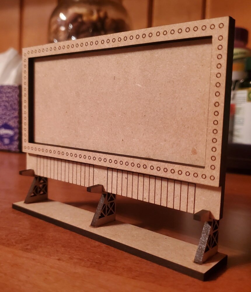 Intra απο ξύλο plywood 3mm-4mm πάχος - Miniature Billboard Mini Desktop Billboard Δίασταση 30x30 cm Intraeaxys-eo4qp8y7