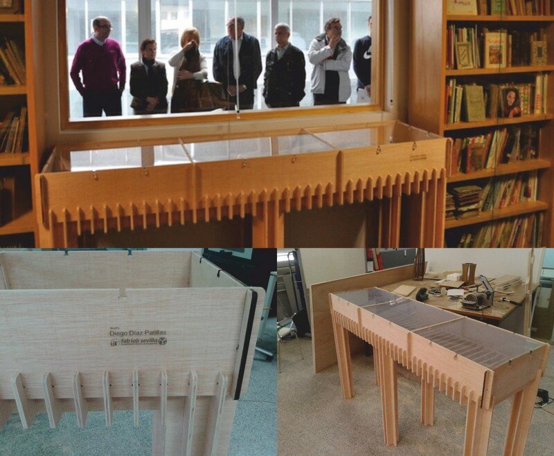 Intra απο ξύλο plywood 3mm-4mm πάχος - Βιτρίνα Μουσείου Τραπέζι CNC Router Δίασταση 30x30 cm Intraeaxys-075y8w0o