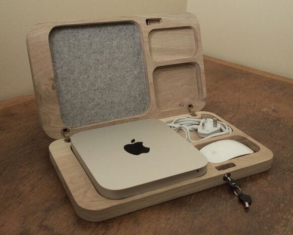 Intra απο ξύλο plywood 3mm-4mm πάχος - Oak Mac Mini Case Δίασταση 30x30 cm Intraeaxys-r7vxxkod