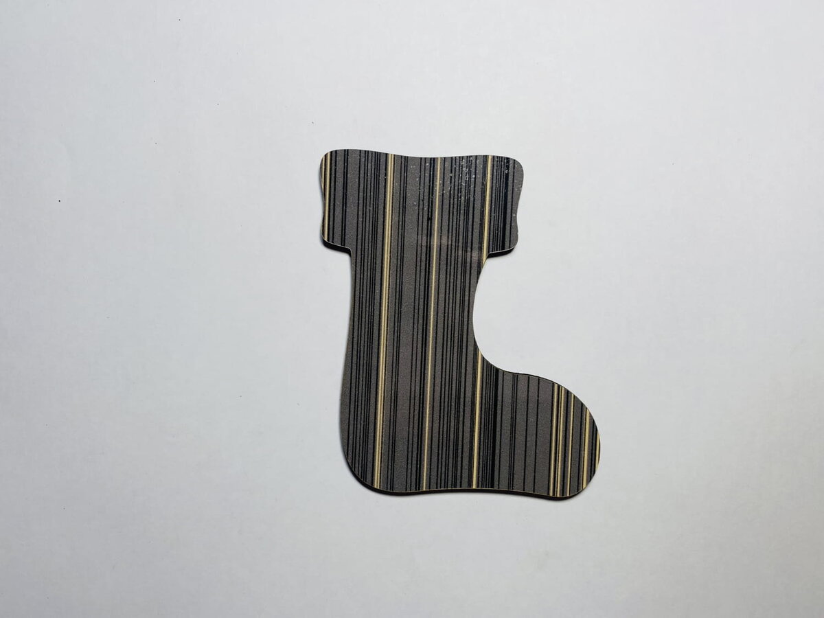 Intra απο ξύλο plywood 3mm-4mm πάχος - Χριστουγεννιάτικη Ξύλινη Κάλτσα Δίασταση 30x30 cm Intraeaxys-ro6yn437