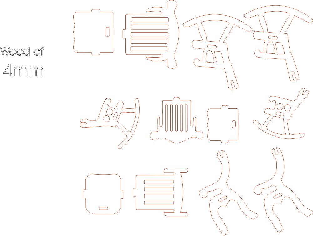 Intra απο ξύλο plywood 3mm-4mm πάχος - Καρέκλες 4mm Δίασταση 30x30 cm Intraeaxys-67w2m372