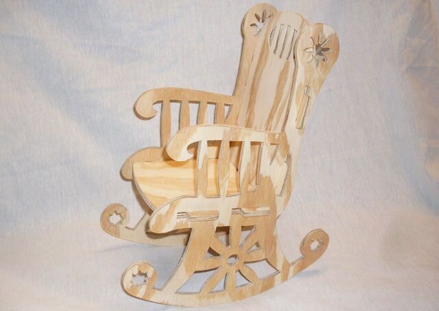 Intra απο ξύλο plywood 3mm-4mm πάχος - Rocking Chair Cnc Project 1-8 Inch Bit Δίασταση 30x30 cm Intraeaxys-d1l59z7m