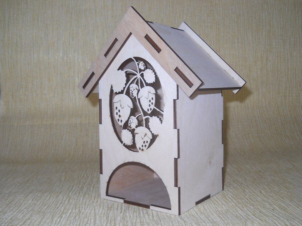 Intra απο ξύλο plywood 3mm-4mm πάχος - Τσαγιού με μούρα Δίασταση 30x30 cm Intraeaxys-ro6ykr27