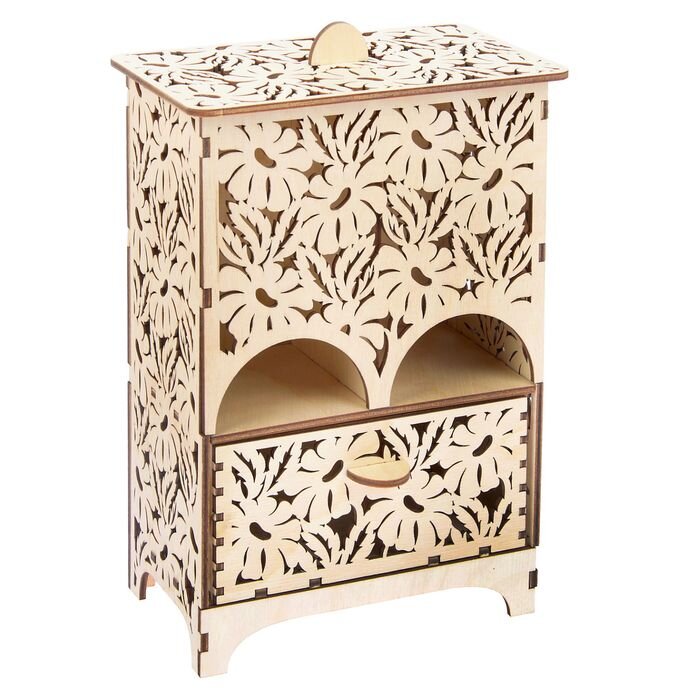 Intra απο ξύλο plywood 3mm-4mm πάχος - Πρότυπο ξύλινο κουτί τσαγιού Δίασταση 30x30 cm Intraeaxys-ro6yz067