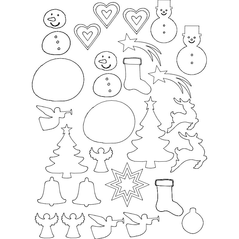 Intra απο ξύλο plywood 3mm-4mm πάχος - Χριστουγεννιάτικα μοτίβα κοπής Δίασταση 30x30 cm Intraeaxys-67wy2lo2