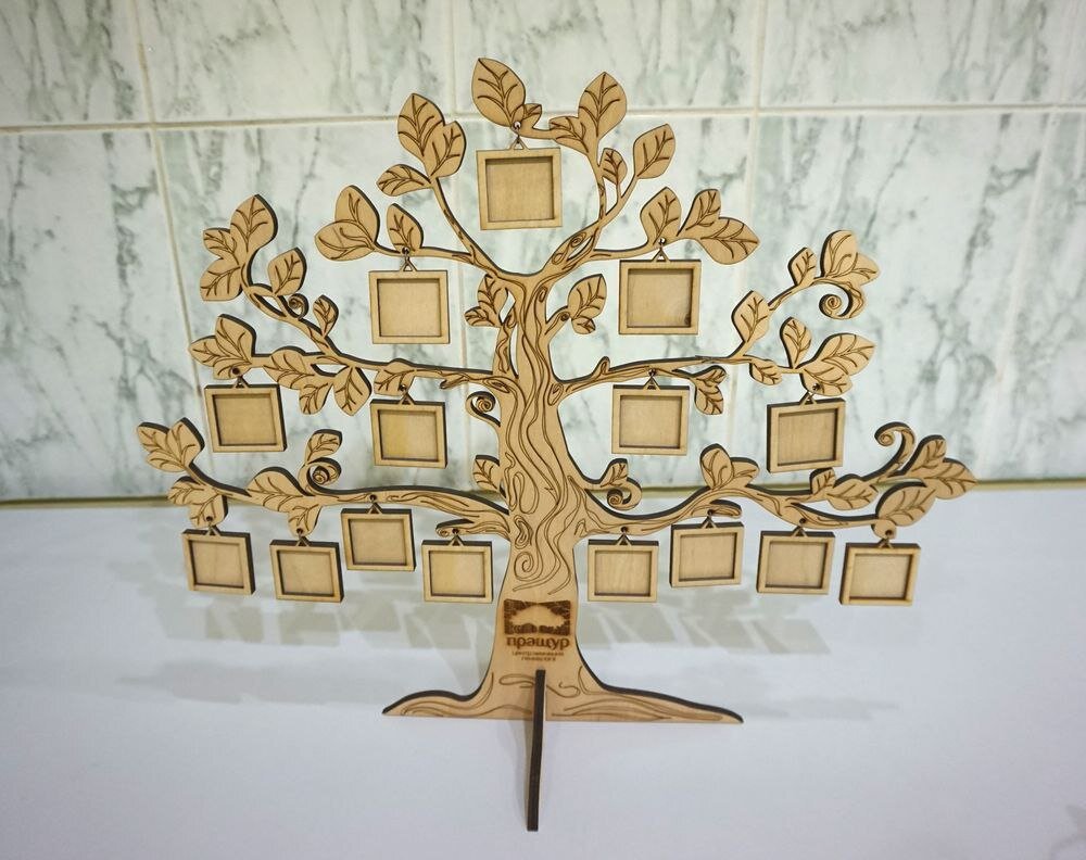 Intra απο ξύλο plywood 3mm-4mm πάχος - Πρότυπο κορνίζας δέντρου Δίασταση 30x30 cm Intraeaxys-m1d6g3e7