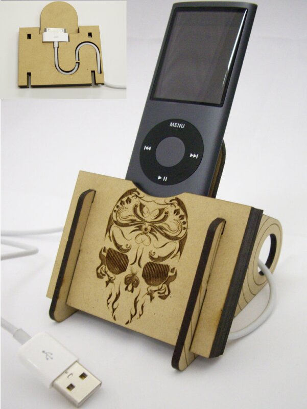 Intra απο ξύλο plywood 3mm-4mm πάχος - iPod Dock Δίασταση 30x30 cm Intraeaxys-075ykn0o