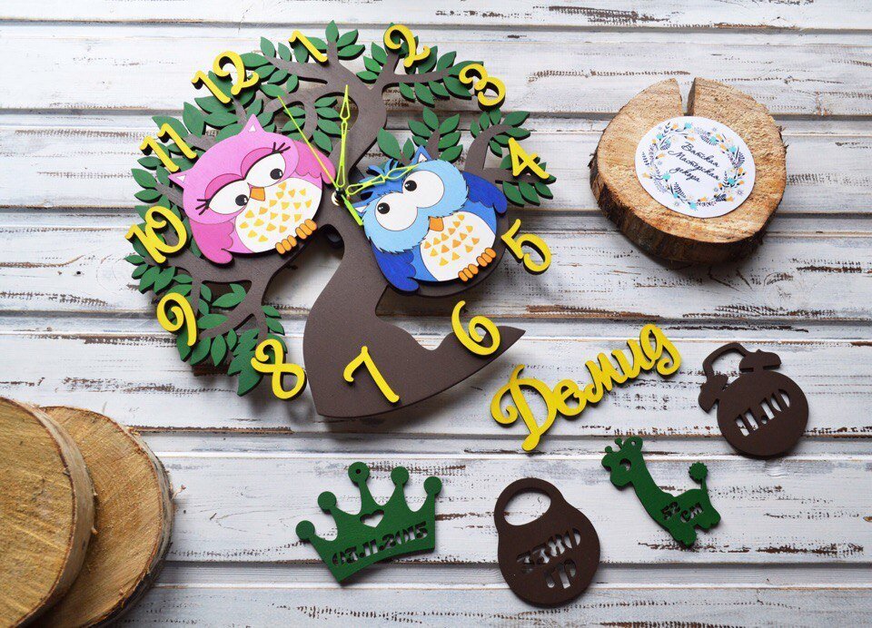 Intra απο ξύλο plywood 3mm-4mm πάχος - Δροσερό ρολόι Δίασταση 30x30 cm Intraeaxys-eo0yq07g