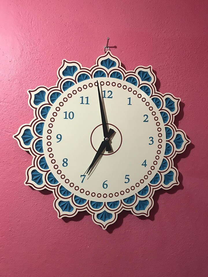 Intra απο ξύλο plywood 3mm-4mm πάχος - Saat Model 1 Δίασταση 30x30 cm Intraeaxys-d1lrry1m