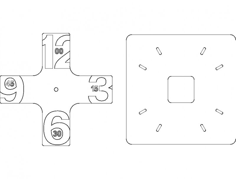 Intra απο ξύλο plywood 3mm-4mm πάχος - Σάββατο 2 Δίασταση 30x30 cm Intraeaxys-lopvdxow