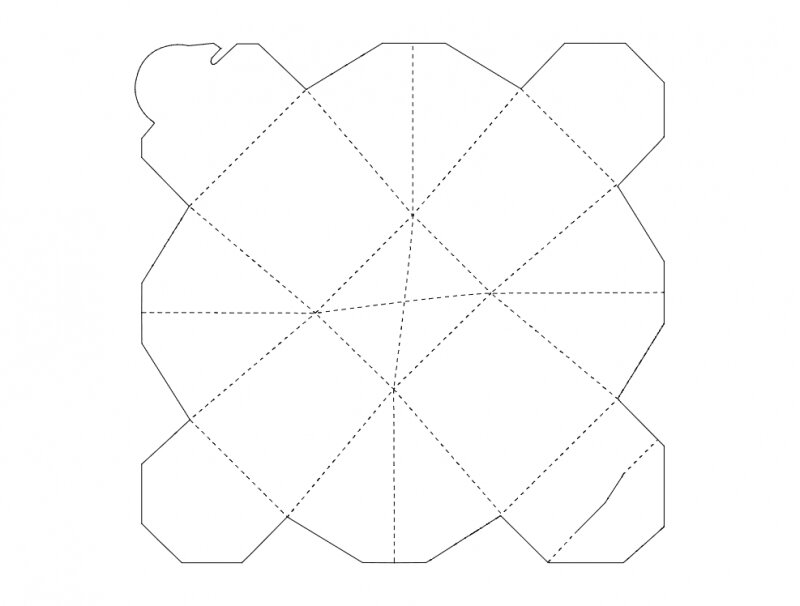 Intra απο ξύλο plywood 3mm-4mm πάχος - Δημιουργικός σχεδιασμός κουτιού Δίασταση 30x30 cm Intraeaxys-joevz616