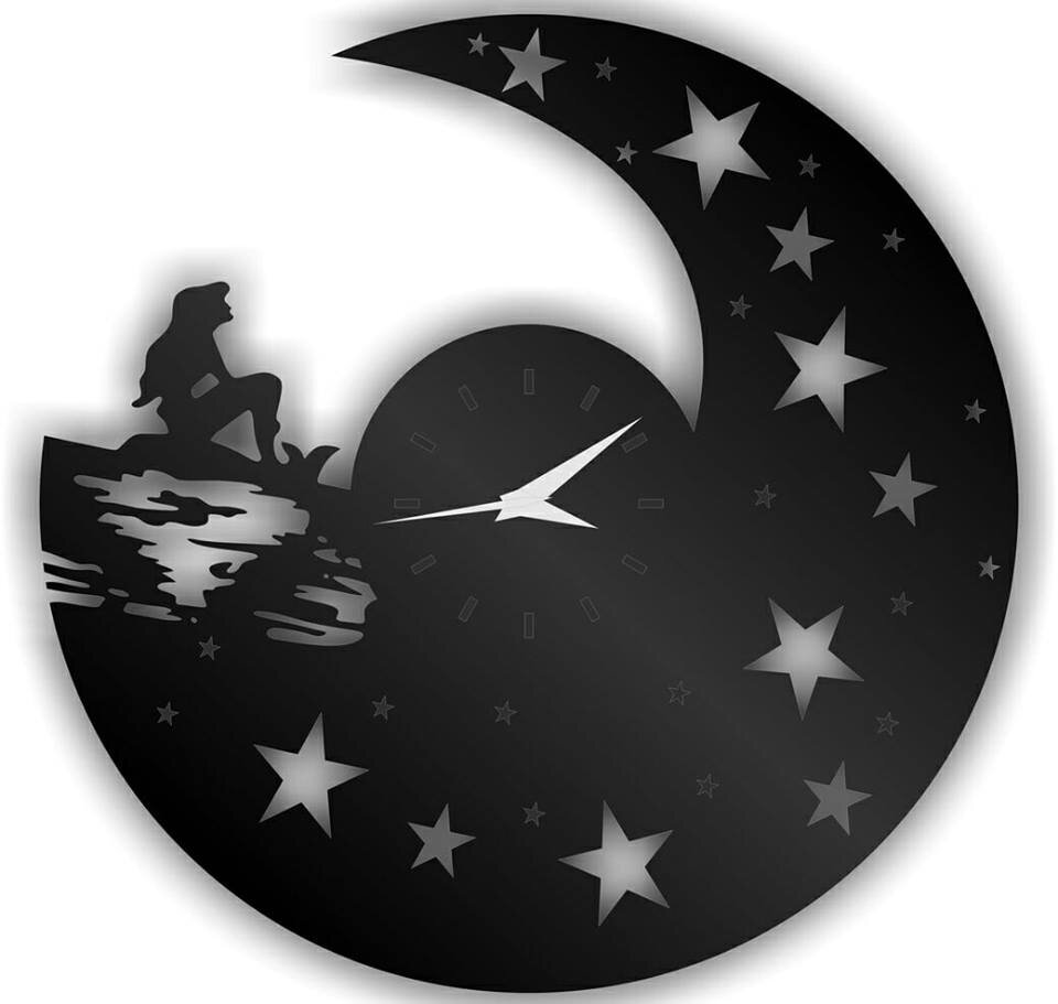 Intra απο ξύλο plywood 3mm-4mm πάχος - Rusalka Na Lune Maet Dlya Rezki Cdr Δίασταση 30x30 cm Intraeaxys-6o3623on