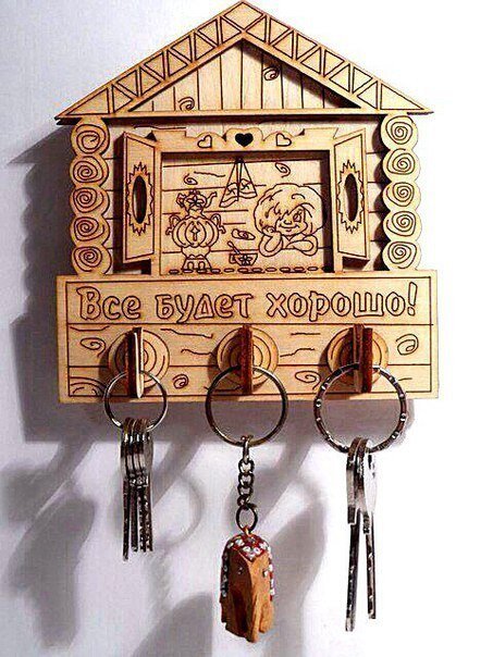 Intra απο ξύλο plywood 3mm-4mm πάχος - Κλειδοθήκη τοίχου 4mm Δίασταση 30x30 cm Intraeaxys-eo236q78