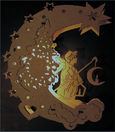 Intra απο ξύλο plywood 3mm-4mm πάχος - Πρότυπο λάμπας φεγγαριού νύχτας Δίασταση 30x30 cm Intraeaxys-m1d62ml7