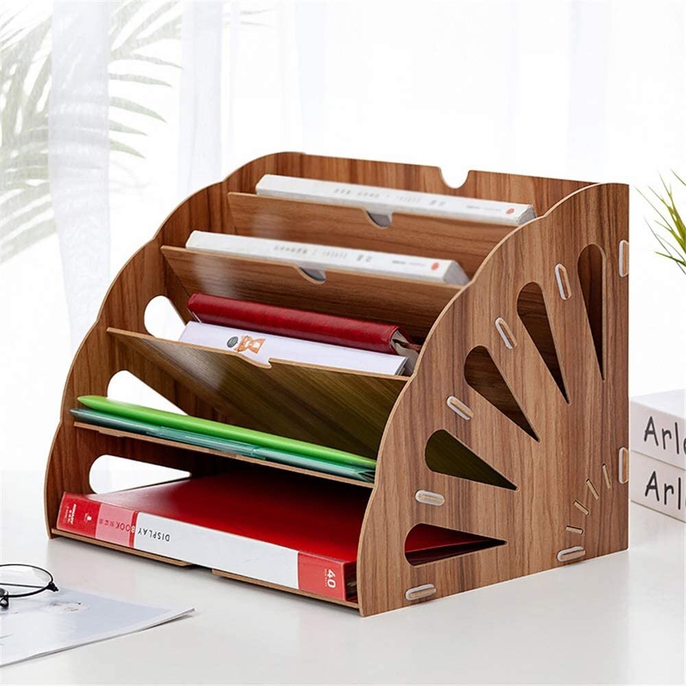 Intra απο ξύλο plywood 3mm-4mm πάχος - Office Desktop Stationery Rack Επιστολή περιοδικού Φάκελος Φάκελος Οργάνωση εγγράφων Δίασταση 30x30 cm Intraeaxys-m1d6lxy7