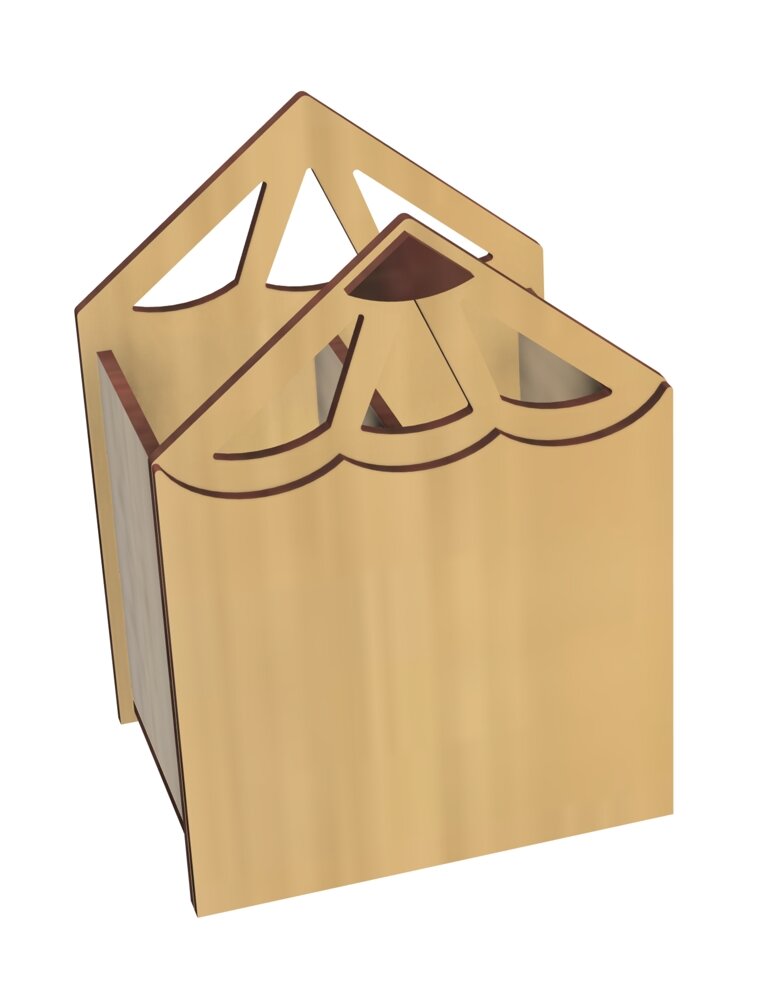 Intra απο ξύλο plywood 3mm-4mm πάχος - Μολυβοθήκη σε σχήμα μολυβιού Δίασταση 30x30 cm Intraeaxys-eo208v47