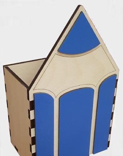 Intra απο ξύλο plywood 3mm-4mm πάχος - Organizer για στυλό σε σχήμα μολυβιού Δίασταση 30x30 cm Intraeaxys-eo0qmk51