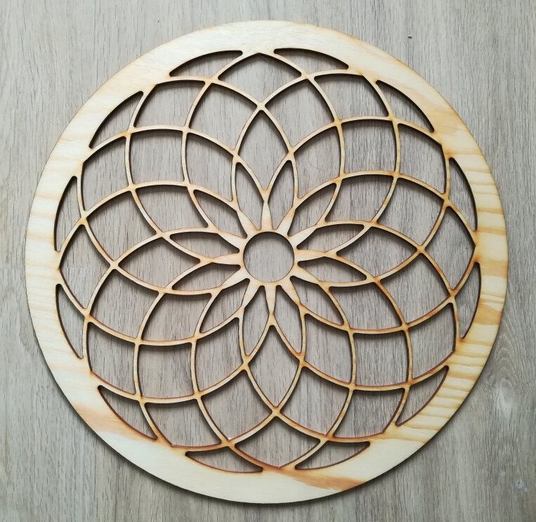 Σετ των 2 Intra απο ξύλο plywood 3mm-4mm πάχος - Torus Rosette Δίασταση 20x20 cm Intraeaxys-67wlkzl1