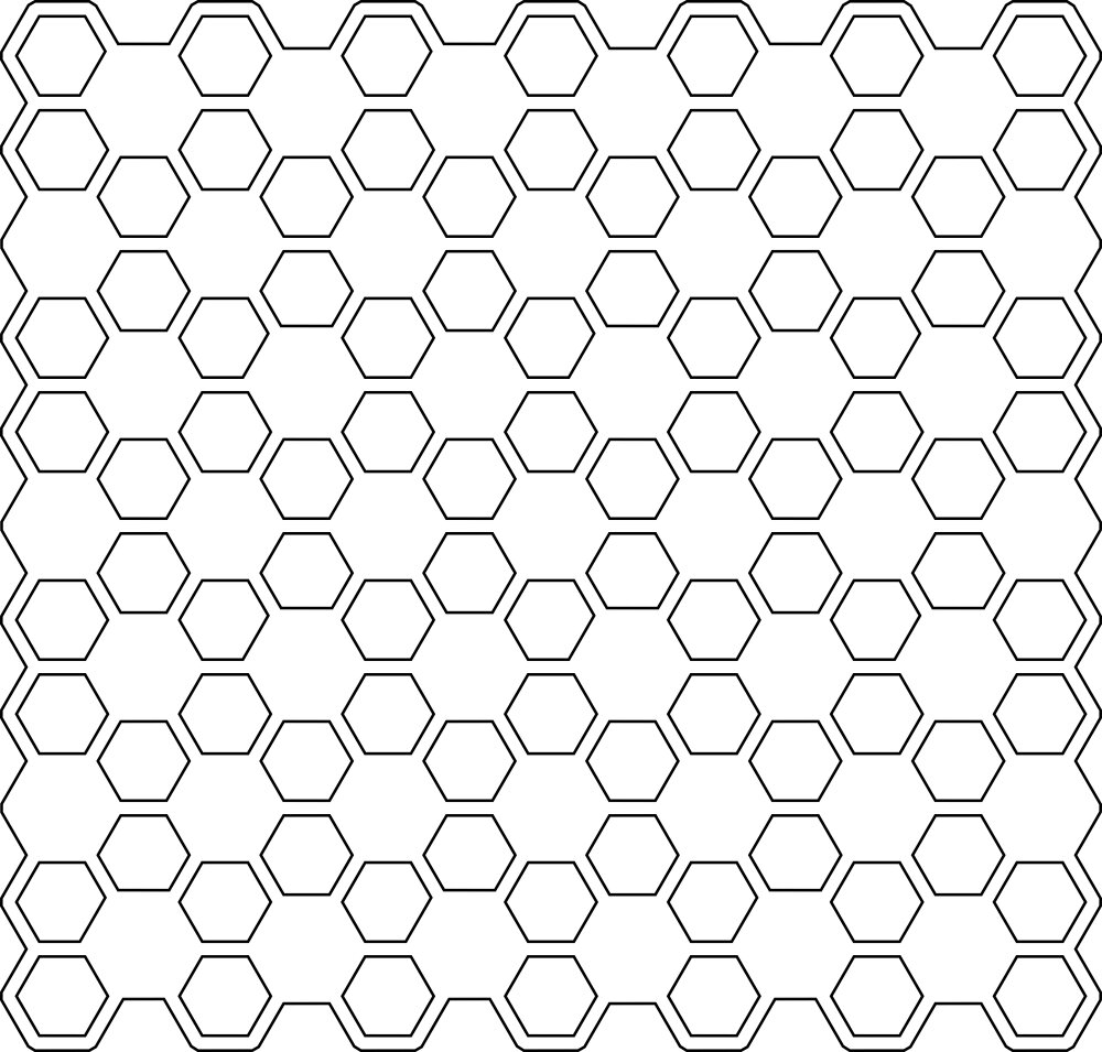 Intra απο ξύλο plywood 3mm-4mm πάχος - Μέλι χτένα διάνυσμα χωρίς ραφή πρότυπο Δίασταση 30x30 cm Intraeaxys-67wlqg31