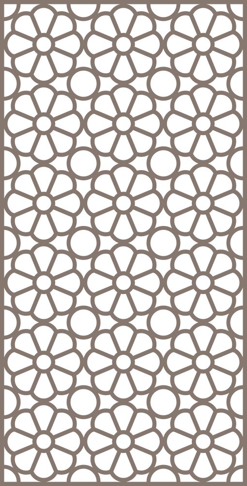 Intra απο ξύλο plywood 3mm-4mm πάχος - Άνευ ραφής σχέδιο λουλουδιών Δίασταση 30x30 cm Intraeaxys-078yymno