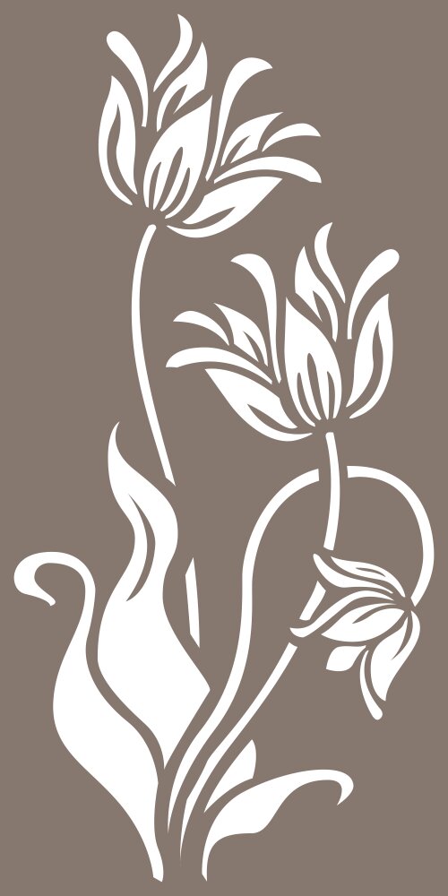 Intra απο ξύλο plywood 3mm-4mm πάχος - Νάρκισσοι λουλούδια διάνυσμα μοτίβο Δίασταση 30x30 cm Intraeaxys-m1d660x7