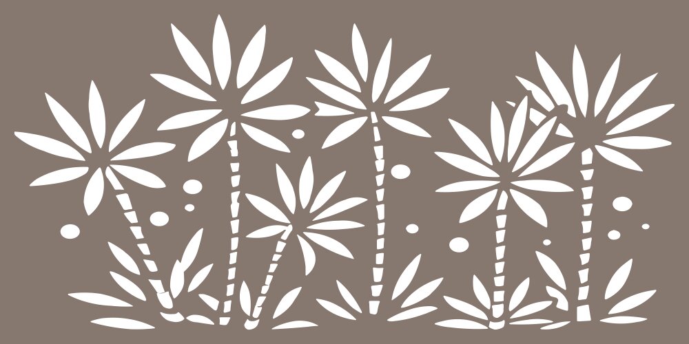 Intra απο ξύλο plywood 3mm-4mm πάχος - Δέντρο Floral μοτίβο διάνυσμα Δίασταση 30x30 cm Intraeaxys-eoxllrjo