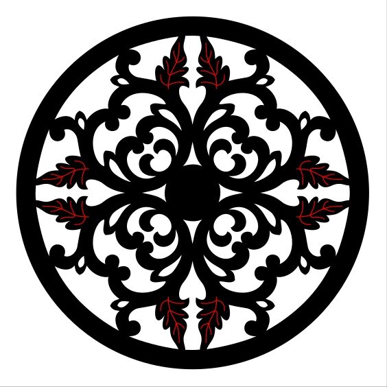 Intra απο ξύλο plywood 3mm-4mm πάχος - Floral διακοσμητικό σχέδιο κύκλου Δίασταση 30x30 cm Intraeaxys-d1lvdv6o