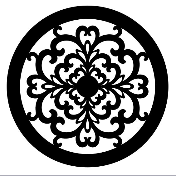 Intra απο ξύλο plywood 3mm-4mm πάχος - Διακοσμητικό στρογγυλό σχέδιο Δίασταση 30x30 cm Intraeaxys-voq2z2do