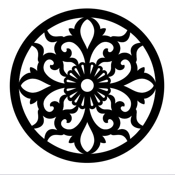 Intra απο ξύλο plywood 3mm-4mm πάχος - Κυκλική σχεδίαση Δίασταση 30x30 cm Intraeaxys-r1z2d221