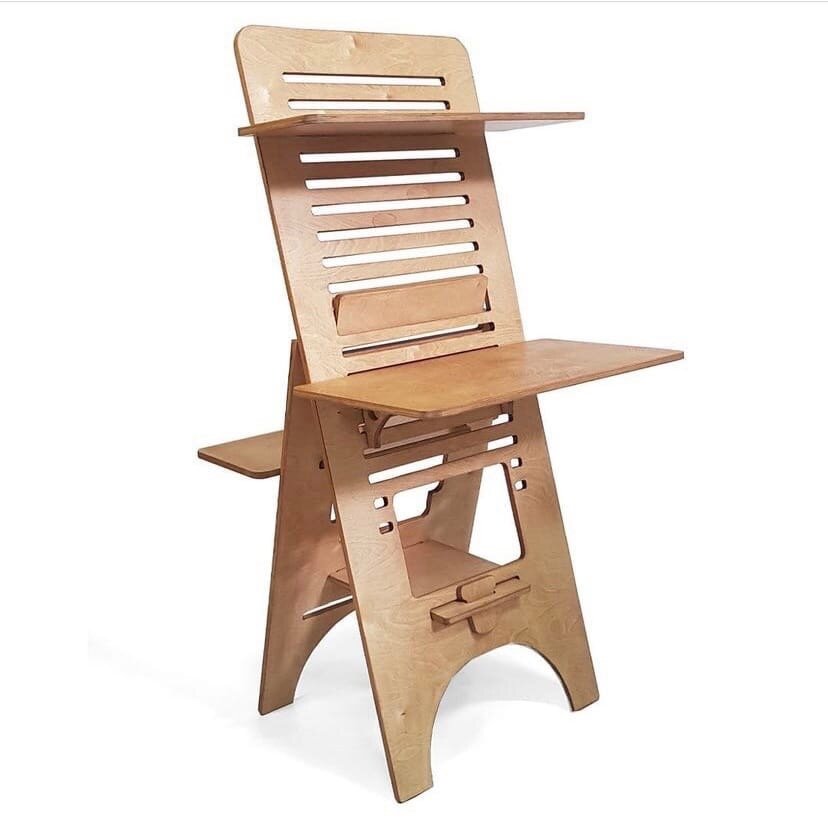 Intra απο ξύλο plywood 3mm-4mm πάχος - Πτυσσόμενο Γραφείο Υπολογιστών Γραφείο οικιακού γραφείου DWG Δίασταση 30x30 cm Intraeaxys-qommjeko