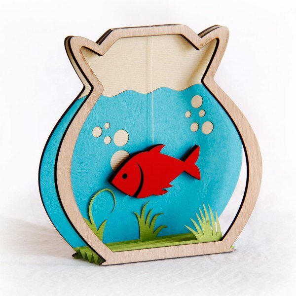 Intra απο ξύλο plywood 3mm-4mm πάχος - Ξύλινη τέχνη με στρώματα ενυδρείου Δίασταση 30x30 cm Intraeaxys-r7vmk9l7