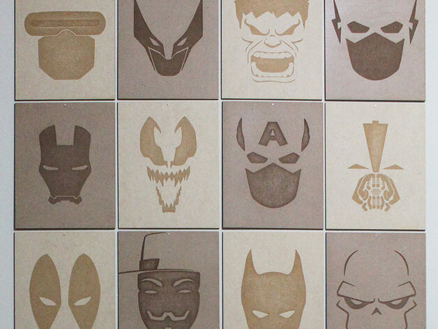 Intra απο ξύλο plywood 3mm-4mm πάχος - Αφίσες Superhero MDF Δίασταση 30x30 cm Intraeaxys-d1lvm6yo