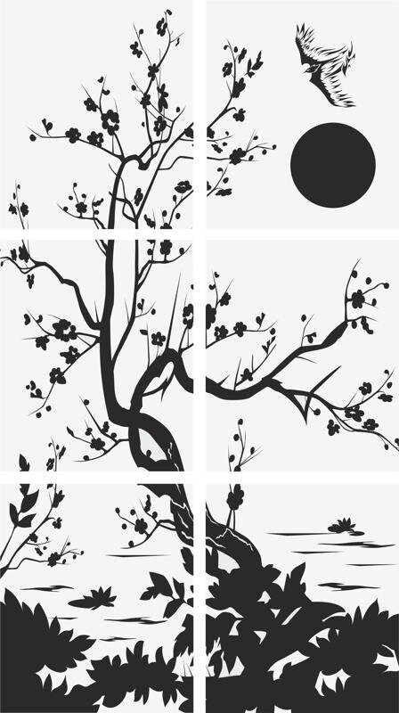 Intra απο ξύλο plywood 3mm-4mm πάχος - Μοτίβο αμμοβολής λουλουδιών σκηνικών Δίασταση 30x30 cm Intraeaxys-91jr2p7m