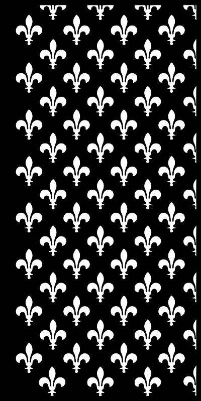 Intra απο ξύλο plywood 3mm-4mm πάχος - Διάνυσμα χωρίς ραφή πρότυπο Fleur De Lis Δίασταση 30x30 cm Intraeaxys-yonv8y1r