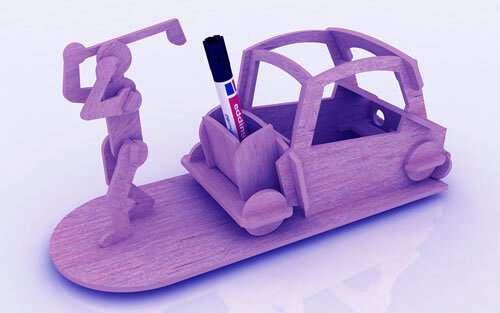 Intra απο ξύλο plywood 3mm-4mm πάχος - Βάση θήκης μαρκαδόρου Golfer Cart 3mm Δίασταση 30x30 cm Intraeaxys-voqnp5o2