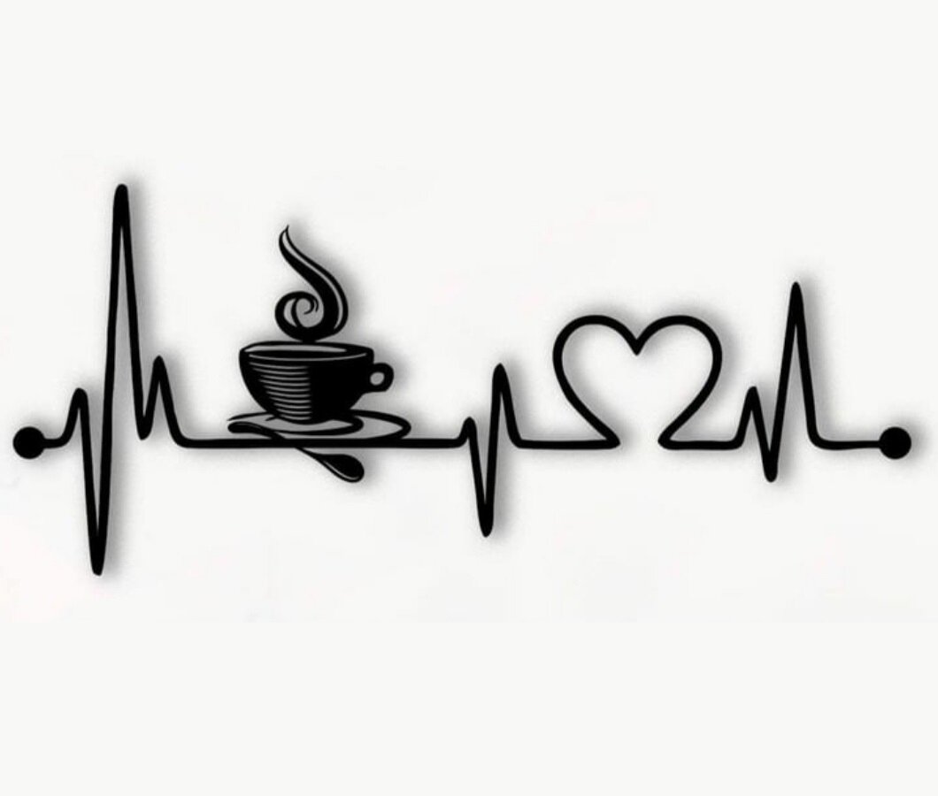 Intra απο ξύλο plywood 3mm-4mm πάχος - Coffee Heartbeat Lifeline Wall Art Δίασταση 30x30 cm Intraeaxys-joedzr91