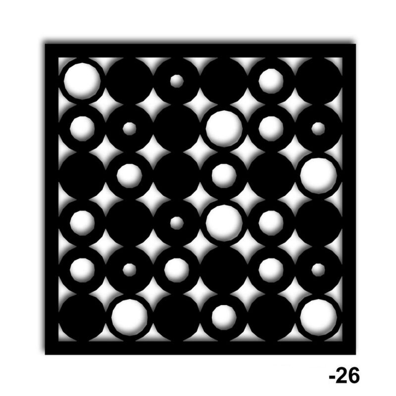 Intra απο ξύλο plywood 3mm-4mm πάχος - Faya Screen Design 26 Δίασταση 30x30 cm Intraeaxys-eo2p2m18