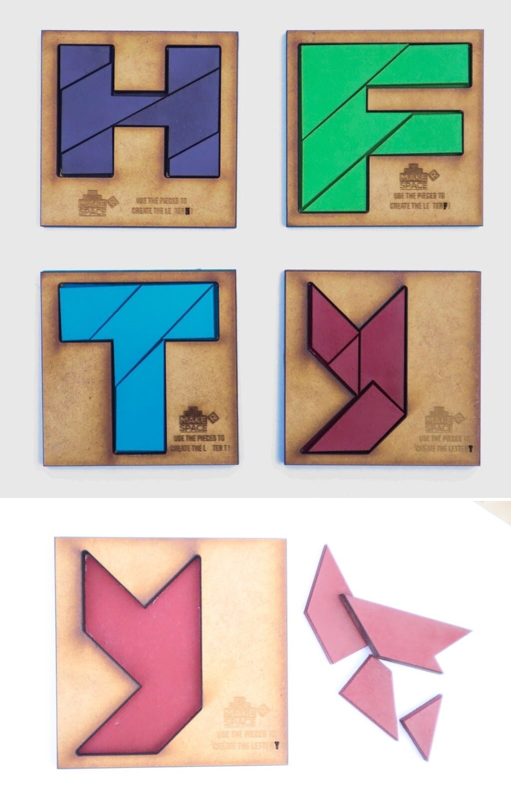 Intra απο ξύλο plywood 3mm-4mm πάχος - Brain Teaser Puzzle για Παιδιά Δίασταση 30x30 cm Intraeaxys-eoxldj4o