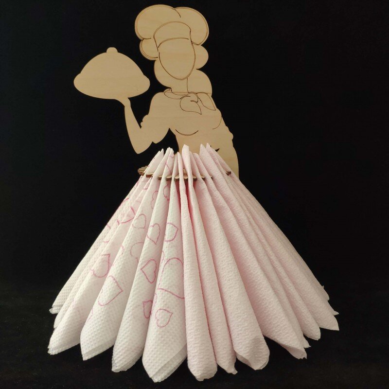 Intra απο ξύλο plywood 3mm-4mm πάχος - Θήκη χαρτοπετσέτας σερβιτόρας Δίασταση 30x30 cm Intraeaxys-51rreq31