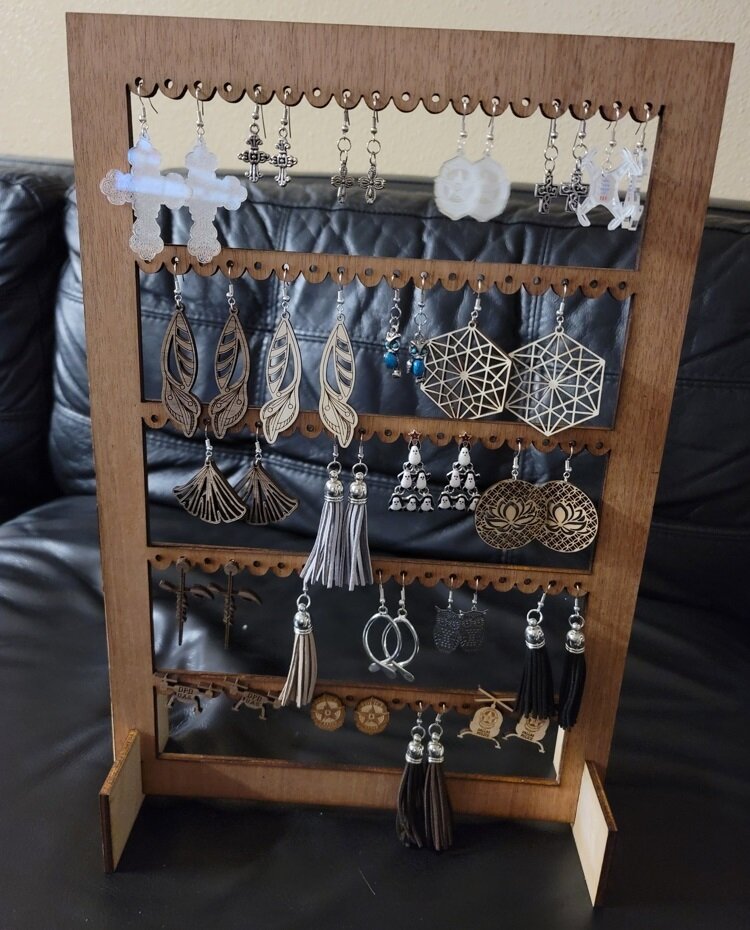 Σετ των 3 Intra απο ξύλο plywood 3mm-4mm πάχος - Στάση οθόνης σκουλαρικιών Δίασταση 3x3 cm Intraeaxys-joed83d1