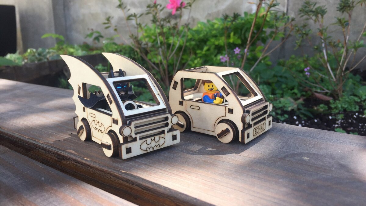 Intra απο ξύλο plywood 3mm-4mm πάχος - ting Smart Car Δίασταση 30x30 cm Intraeaxys-lopq2l67