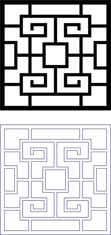 Intra απο ξύλο plywood 3mm-4mm πάχος - Μοτίβο γρίλιας σχεδίασης Dxf Δίασταση 30x30 cm Intraeaxys-6o3gxq7n